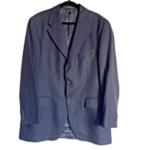 Ralph Lauren Sz 44T Men's Navy Blue Wool Sport Coat Blazer Big &‎ Tall